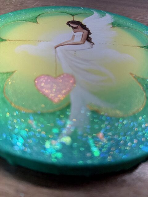 Andělský ochranný obraz od autorky Michaely Němcové | Štěstíčko | 20cm - Obrázek 2