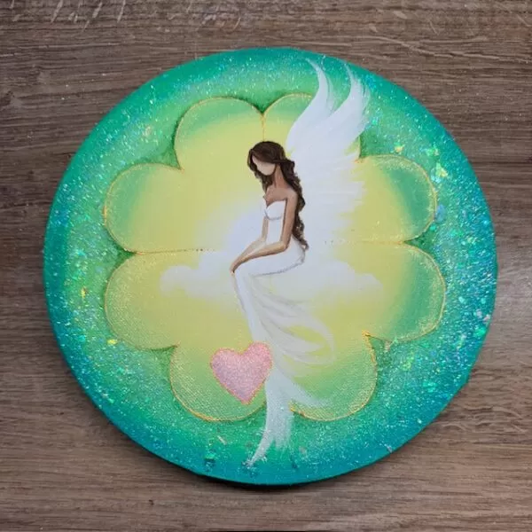 Andělský ochranný obraz od autorky Michaely Němcové | Štěstíčko | 20cm