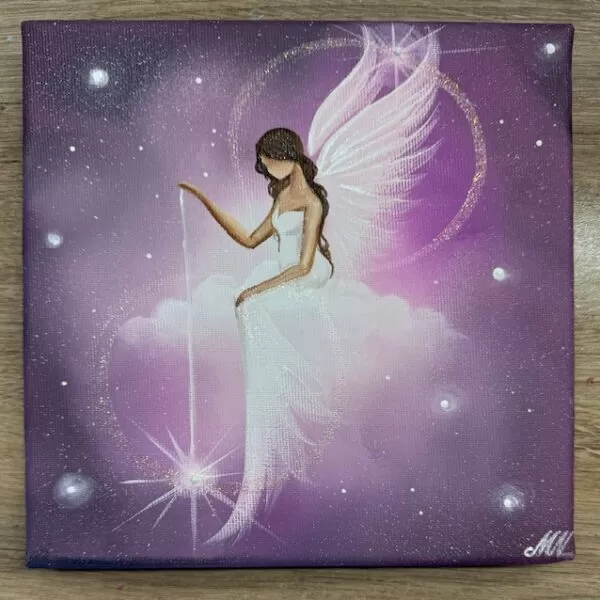 Andělský ochranný obraz | Anděl strážný | 20x20 cm