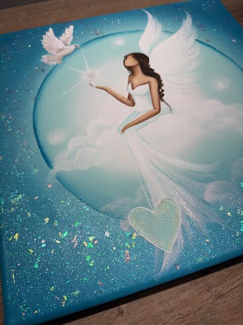 Andělský ochranný obraz | Tichá vzpomínka | 30x30 cm - Obrázek 2