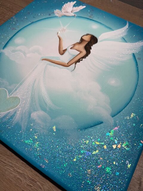 Andělský ochranný obraz | Tichá vzpomínka | 30x30 cm - Obrázek 3