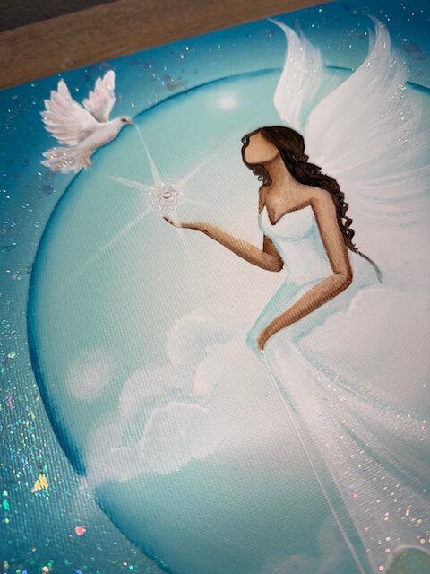 Andělský ochranný obraz | Tichá vzpomínka | 30x30 cm - Obrázek 4