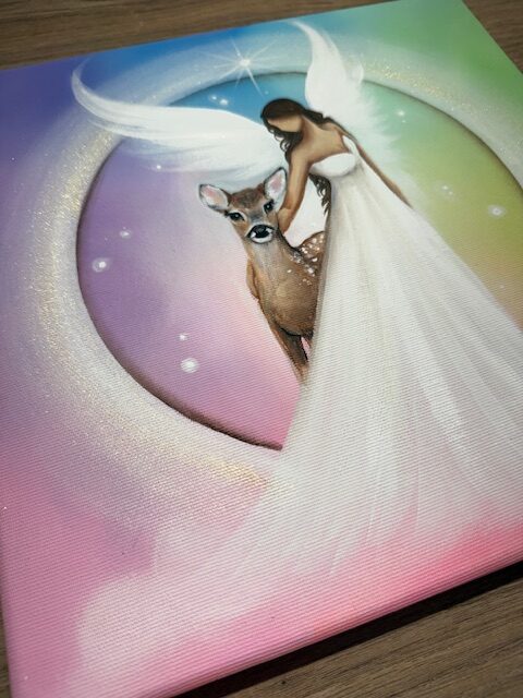 Andělský ochranný a harmonizační obraz | Nevinnost | 30x30 cm - Obrázek 2