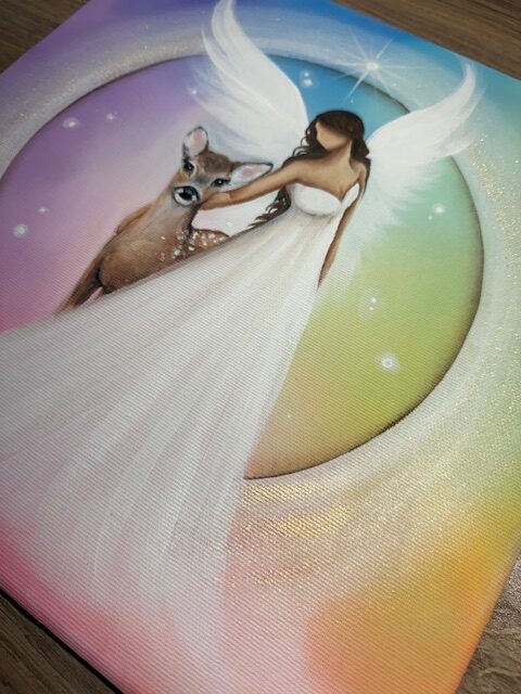 Andělský ochranný a harmonizační obraz | Nevinnost | 30x30 cm - Obrázek 3