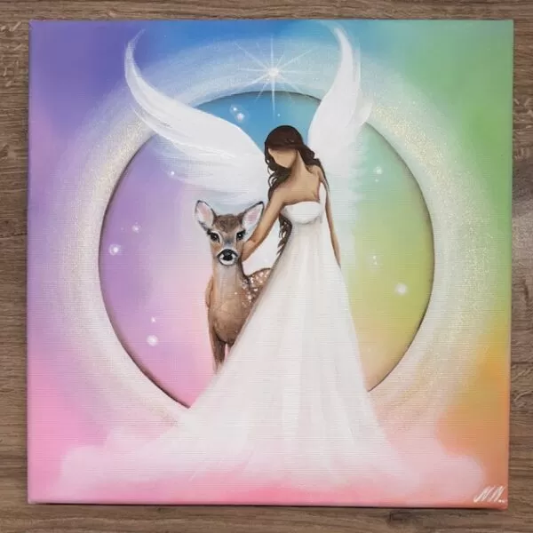 Andělský ochranný a  harmonizační obraz  | Nevinnost | 30x30 cm