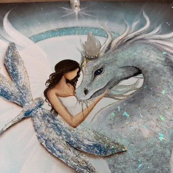 Nesmírně silný obraz v energiích dračí brány a úplňku | Strážci tvého nitra | 40x40 cm