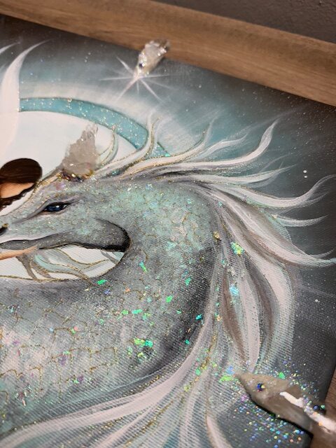 Nesmírně silný obraz v energiích dračí brány a úplňku | Strážci tvého nitra | 40x40 cm - Obrázek 3