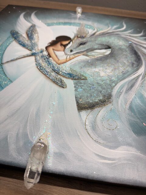 Nesmírně silný obraz v energiích dračí brány a úplňku | Strážci tvého nitra | 40x40 cm - Obrázek 6