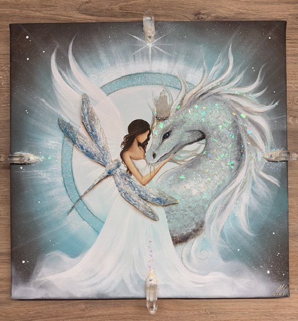 Nesmírně silný obraz v energiích dračí brány a úplňku | Strážci tvého nitra | 40x40 cm