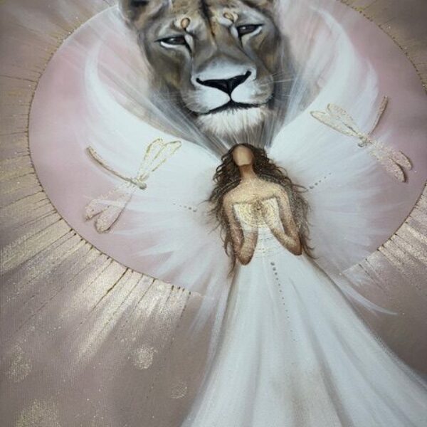 Velmi silný ochranný obraz v energiích lví brány | Tichá síla | 60x60 cm