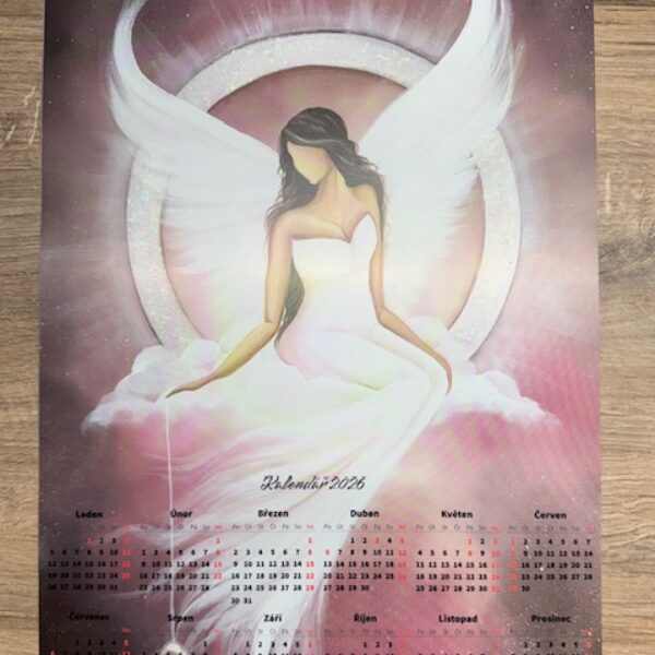 Plakátový roční kalendář 2026 | Andělé ArtofSoul | Na obláčku