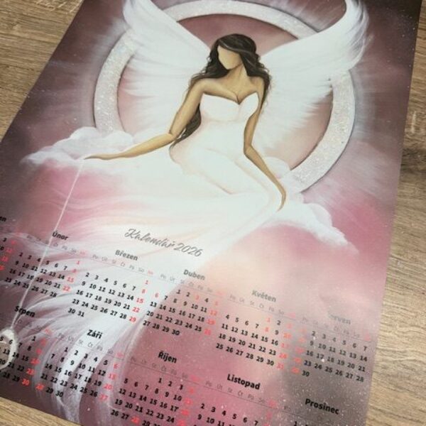 Plakátový roční kalendář 2026 | Andělé ArtofSoul | Na obláčku