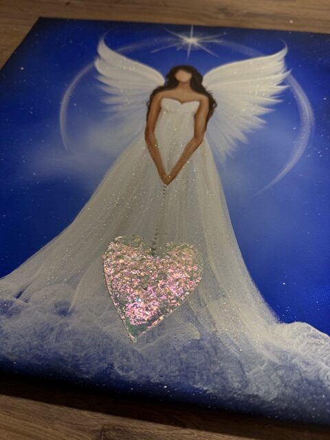 Andělský ochranný obraz svítící ve tmě | Anděl strážný | 30x30 cm - Obrázek 4