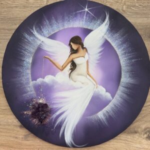 Andělský svítící, úplňkový obraz s ametystem | Vnímám svou duši | 30 cm