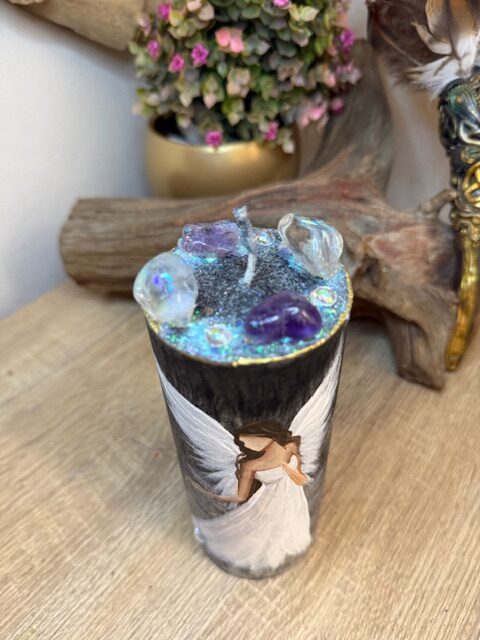 Andělská svíce SMÍŘENÍ | 16 cm | Černá | 1 - Obrázek 3