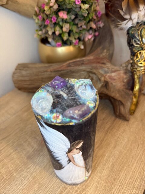 Andělská svíce SMÍŘENÍ | 16 cm | Černá | 4 - Obrázek 3