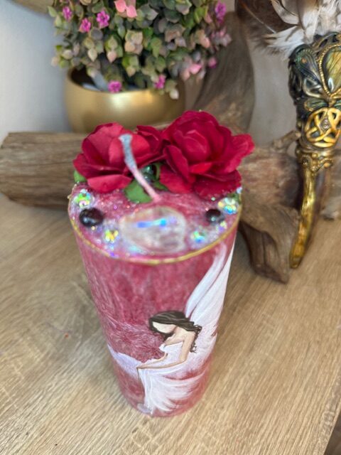 Andělská svíce SMÍŘENÍ | 16 cm | Červená | 1 - Obrázek 3