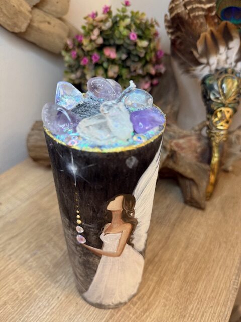 Andělská svíce SMÍŘENÍ | 20 cm | ČERNÁ - Obrázek 3