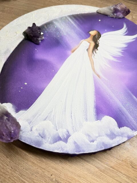 Velmi silný, ochranný a podporující obraz s ametysty | Ve svitu pravdy | 30 cm svítí ve tmě - Obrázek 3