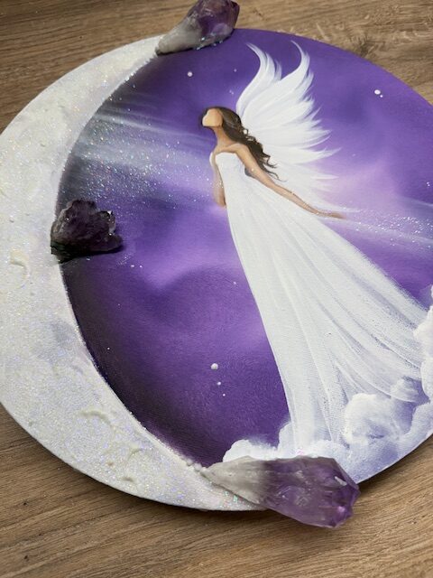 Velmi silný, ochranný a podporující obraz s ametysty | Ve svitu pravdy | 30 cm svítí ve tmě - Obrázek 5