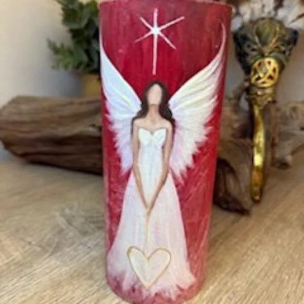 Adnělská ochranná svíce svítící ve tmě od autorky Michaely Němcové