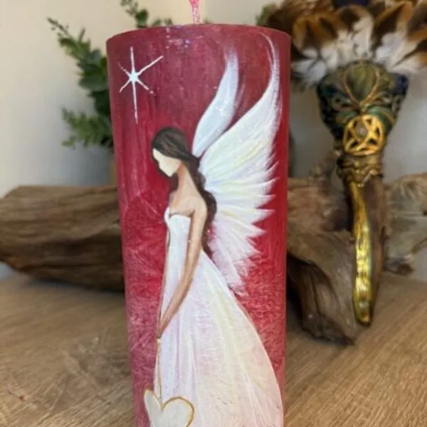 Adnělská ochranná svíce svítící ve tmě od autorky Michaely Němcové