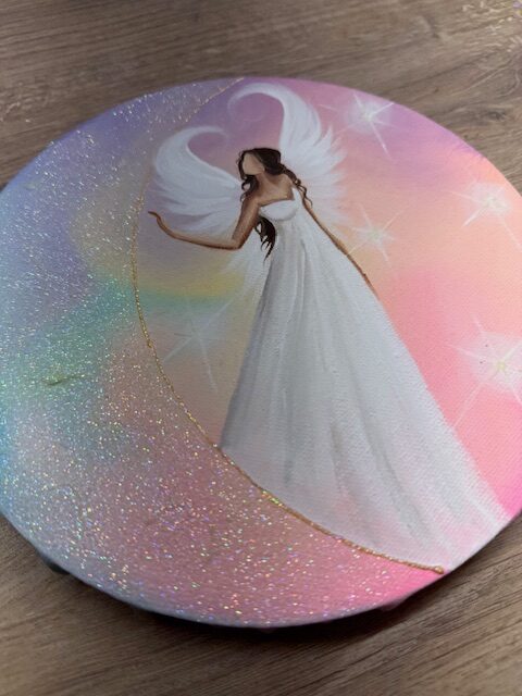 Andělský obraz plný světla a ochranné energie | Odevzádávm se svému světlu | 20 cm | Svítí ve tmě - Obrázek 3