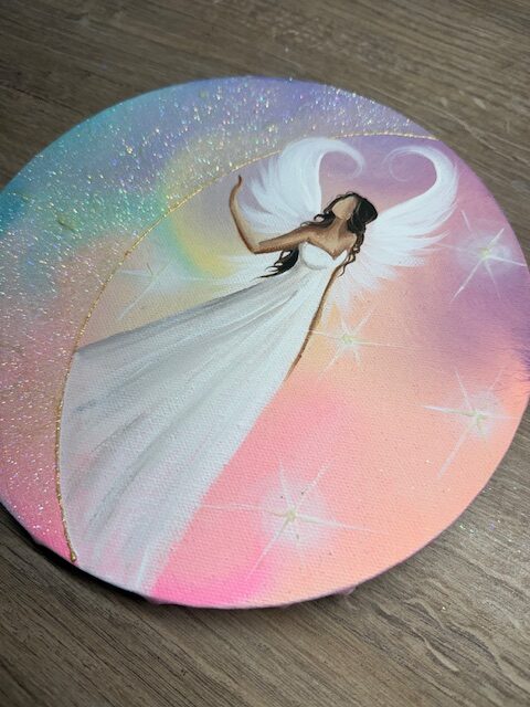 Andělský obraz plný světla a ochranné energie | Odevzádávm se svému světlu | 20 cm | Svítí ve tmě - Obrázek 4