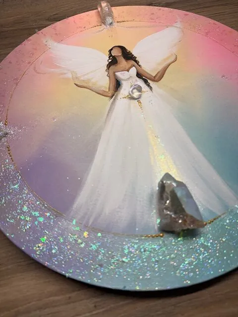 Andělský obraz plný světla a ochranné energie | Odevzádávm se svému světlu | 40 cm | Svítí ve tmě - Obrázek 3