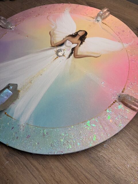 Andělský obraz plný světla a ochranné energie | Odevzádávm se svému světlu | 40 cm | Svítí ve tmě - Obrázek 4