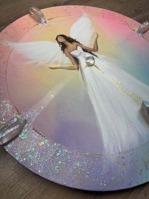 Andělský obraz plný světla a ochranné energie | Odevzádávm se svému světlu | 40 cm | Svítí ve tmě - Obrázek 5