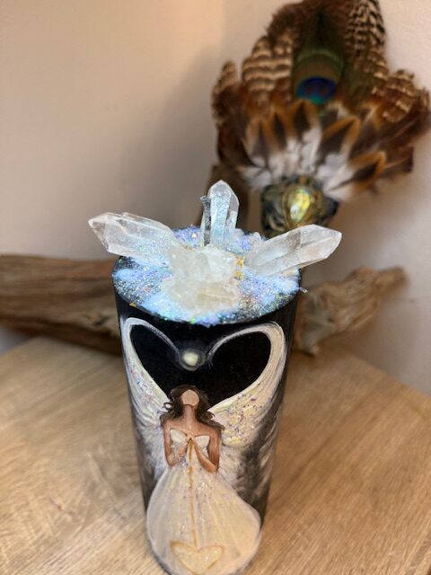 Andělská svíce NOVOLUNÍ | 20 cm | JSEM SVĚTLEM | Svítí ve tmě - Obrázek 3