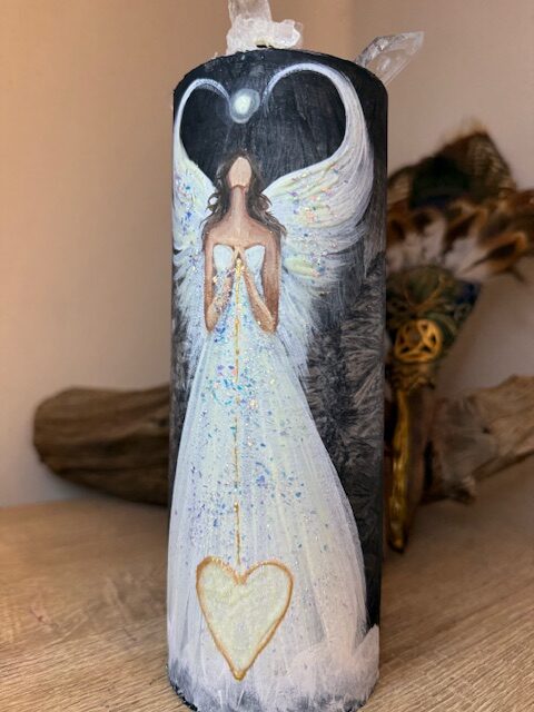 Andělská svíce NOVOLUNÍ | 20 cm | JSEM SVĚTLEM | Svítí ve tmě - Obrázek 4