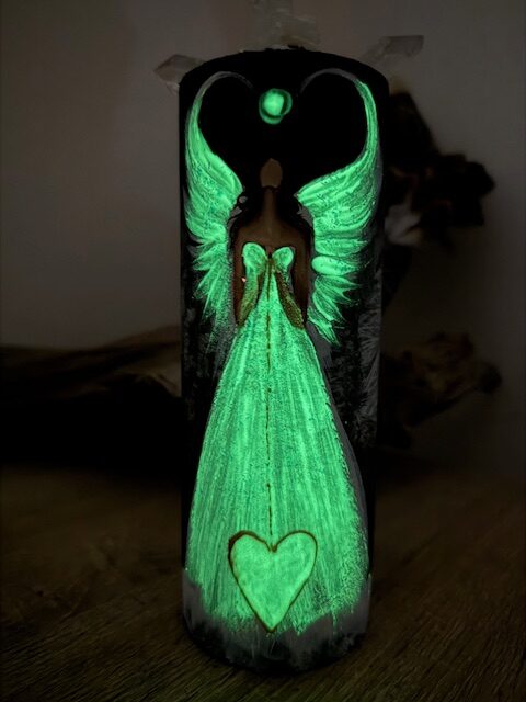 Andělská svíce NOVOLUNÍ | 20 cm | JSEM SVĚTLEM | Svítí ve tmě - Obrázek 5