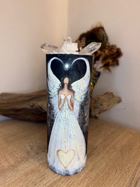 Andělská svíce NOVOLUNÍ | 20 cm | JSEM SVĚTLEM | Svítí ve tmě