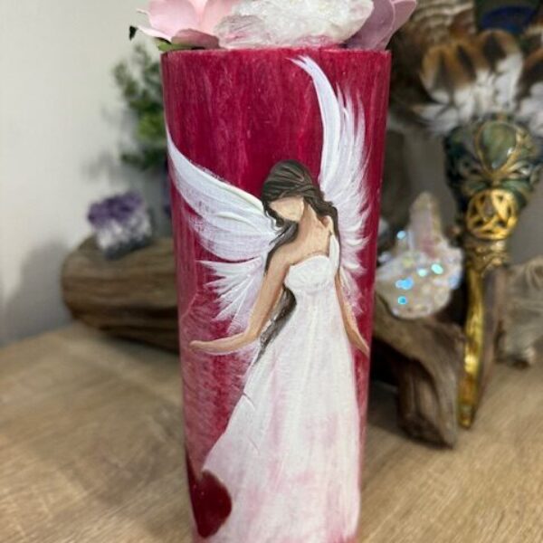 Velmi silná slunovratová a ochranná andělská svíce svítící ve tmě | Uvědomění si vlastní síly | 20 cm 3