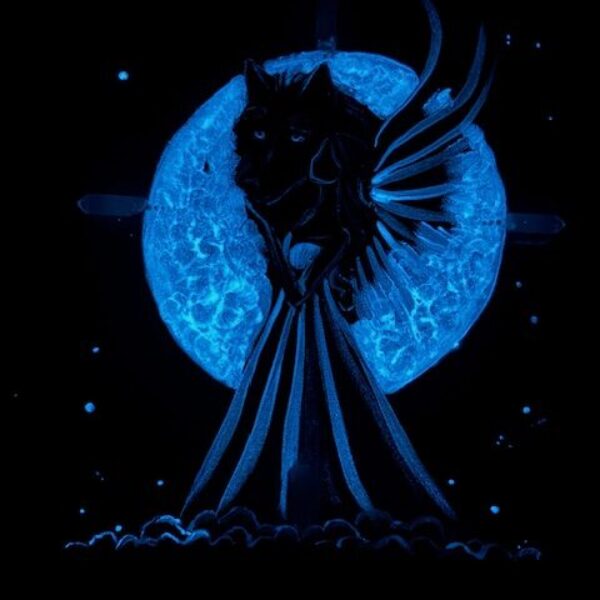 Velmi silný úplňkový obraz s křišťály | Úplnost | 30x40 cm | Svítí ve tmě