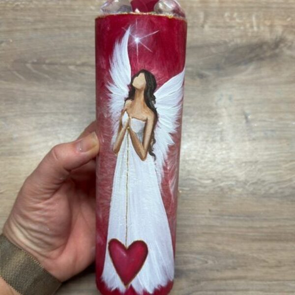 Svíce hluboké vnitřní proměny | 20 cm | Červená 3