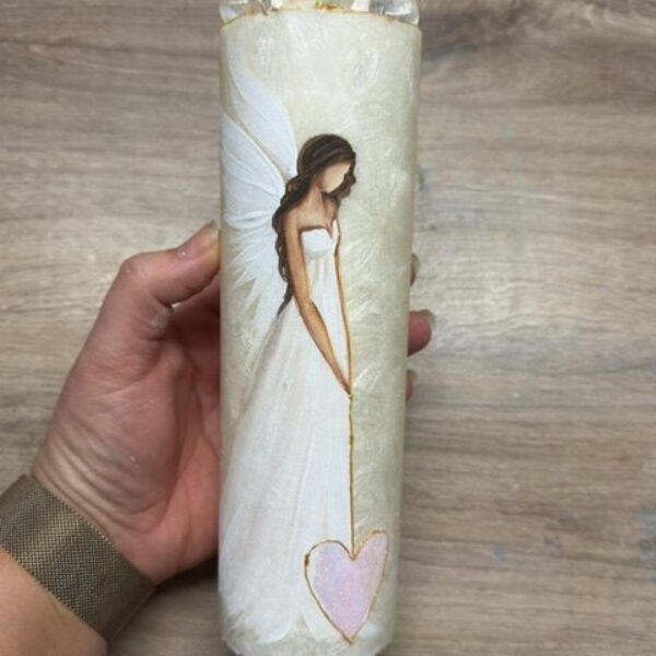 Svíce hluboké vnitřní proměny | 20 cm | Zlatavá 1