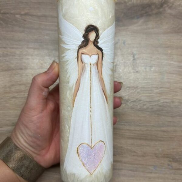 Svíce hluboké vnitřní proměny | 20 cm | Zlatavá 3