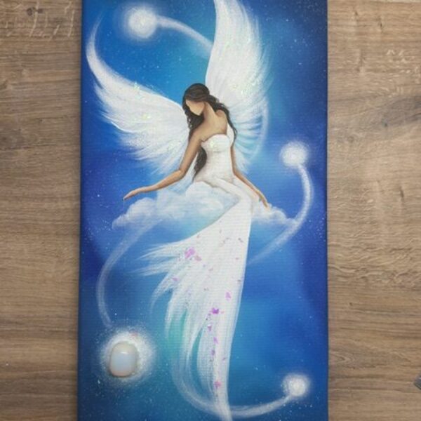 Jedinečný andělský obraz s poselstvím | Hvězda hojnosti | 20x40 cm