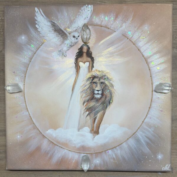 Nesmírně silný úplňkový obraz s poselstvím | Skutečná síla | 40x40 cm