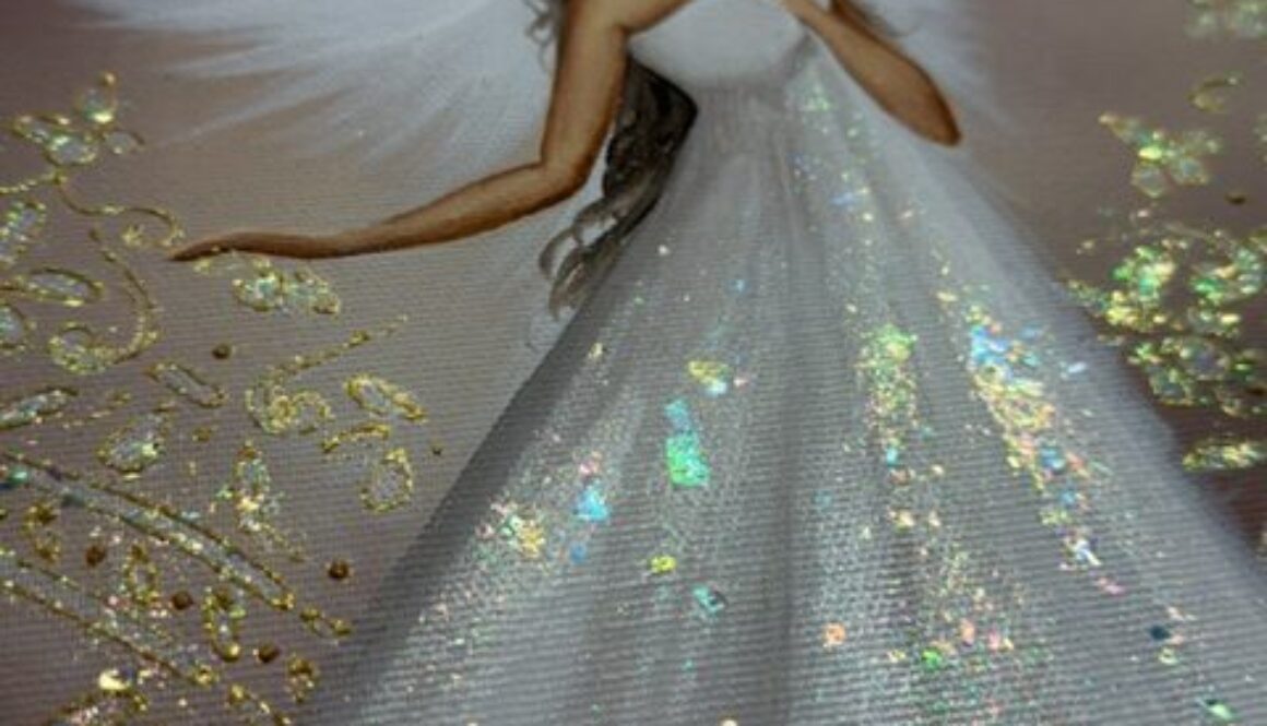 Andělský, jemný a ochranný obraz od autorky Michaely Němcové | Máme na výběr | 30x30cm .