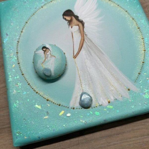 Andělská sada pro ochranu a zklidnění | Anděl klidu s larimarem