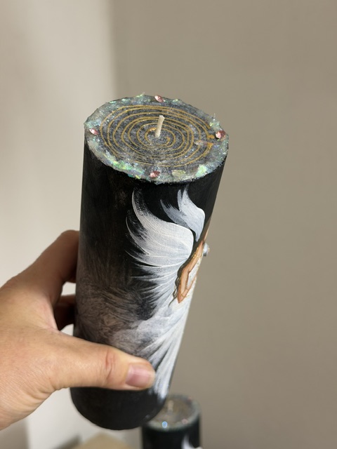 Andělská, velmi silná úplňková svíce s kameny swarovski | Bezpečí uvnitř nás | 9 - Obrázek 3